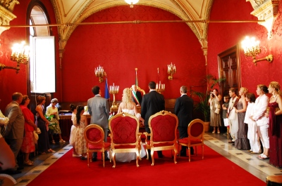 Свадьба в Риме в Красном зале Кампидолио \ Campidoglio Rome Town Hall